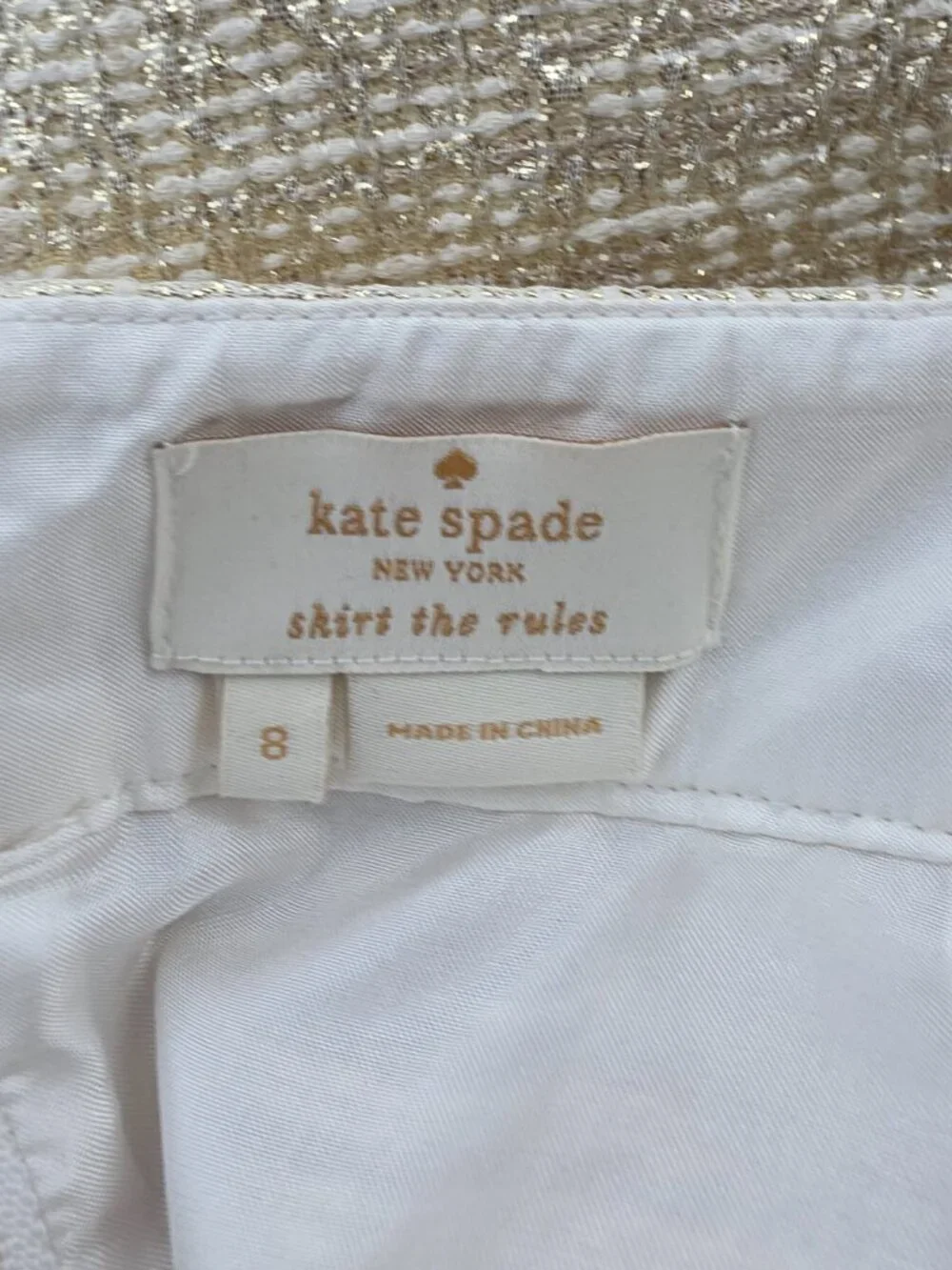 Kate Spade New York metallic tweed pencil skirt